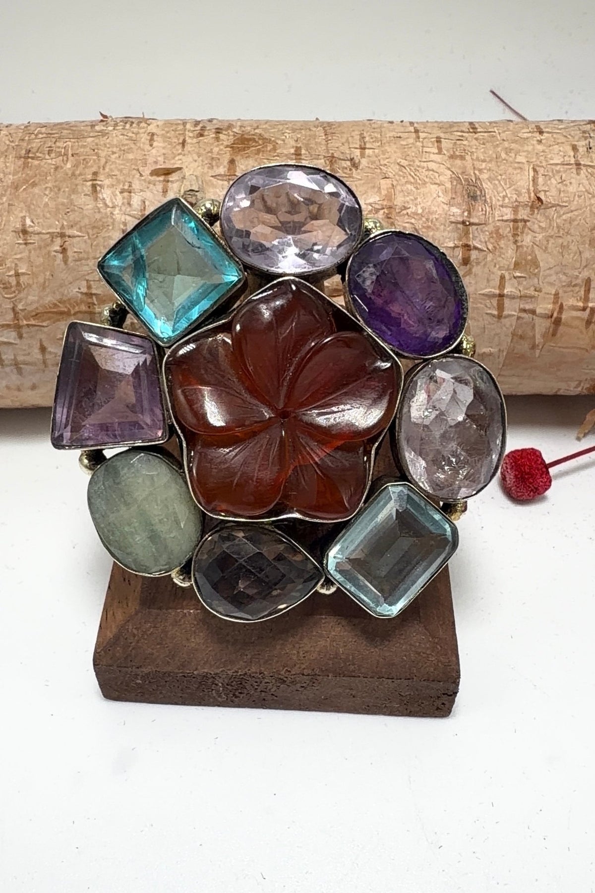 The Stain Glass Flower Ring - Boho Wanderlust Boutique ivyandlavyboutique