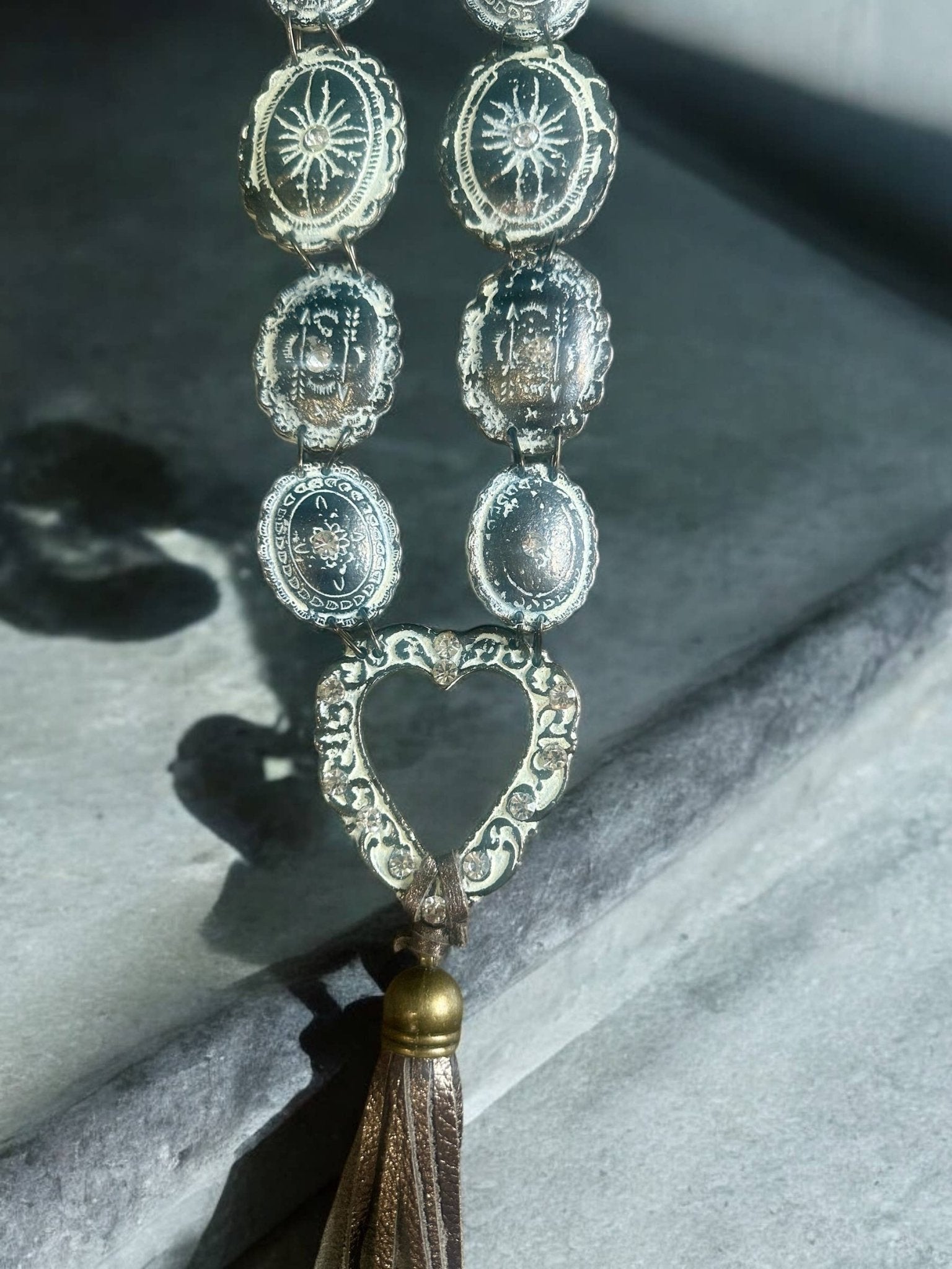 The Statement Carved Concho Necklace - ivyandlavyboutique A Rare Bird Shop
