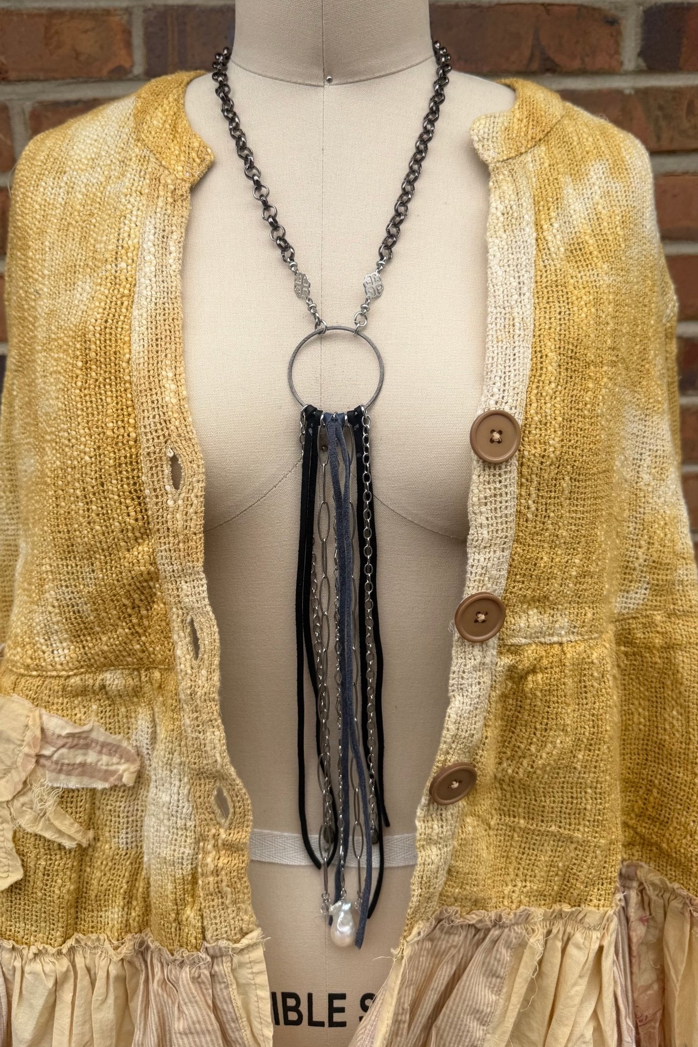 The Stunner Leather & Circle Necklave - ivyandlavyboutique ivyandlavyboutique