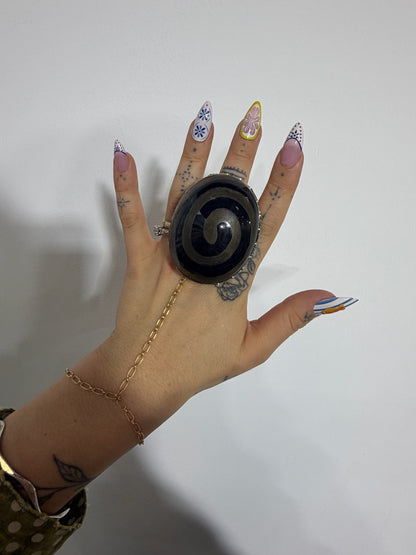 The Swirl Machine in Coconut Husk Ring - ivyandlavyboutique ivyandlavyboutique