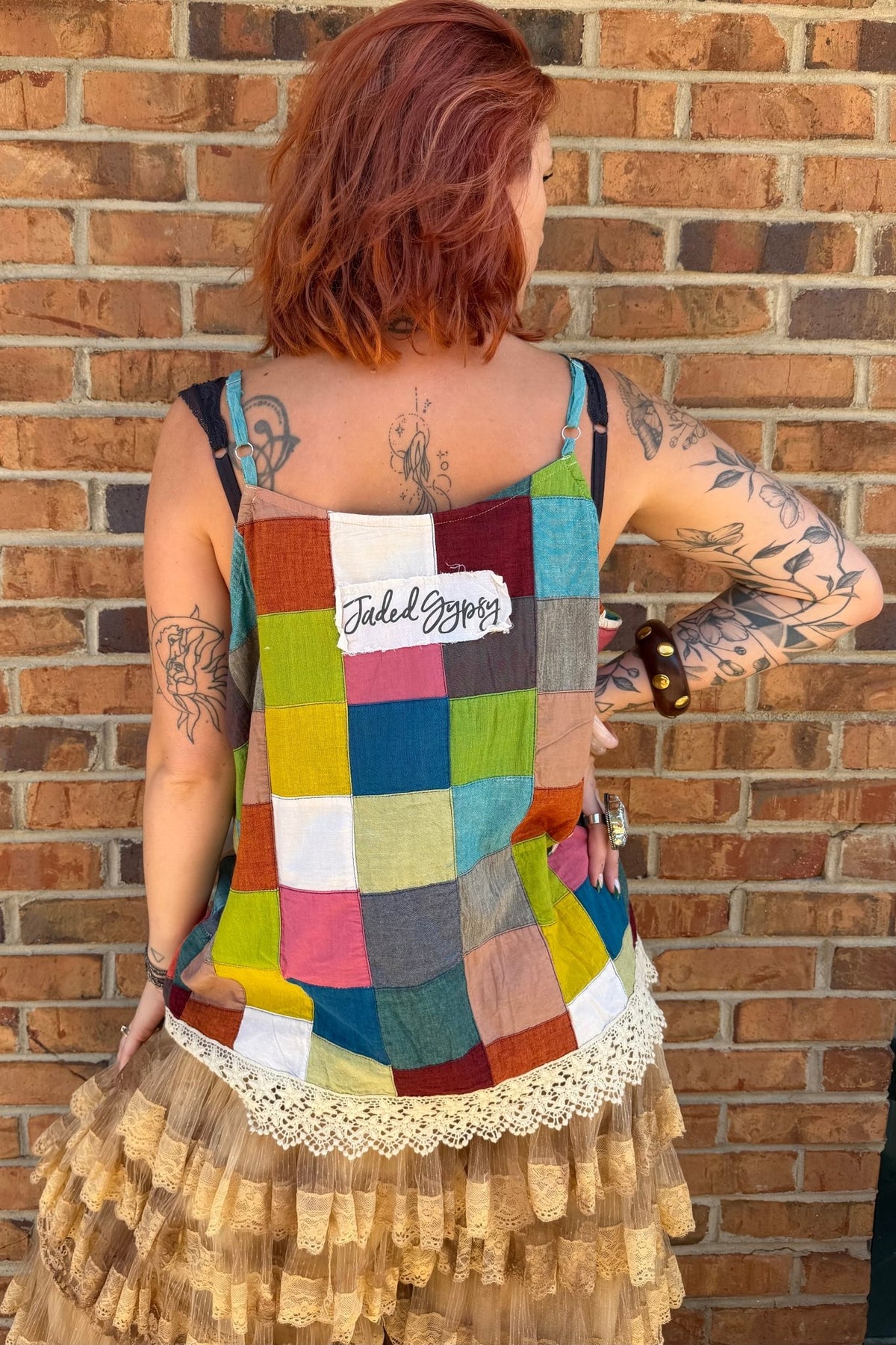 Through the Window Pane Tank - ivyandlavyboutique Jaded Gypsy