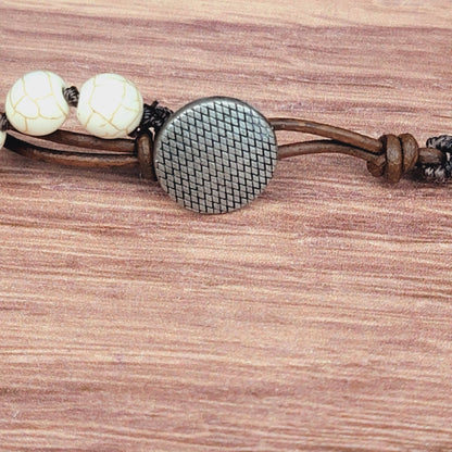 Tibetan Bone & Turquoise Naja Pendant Beaded Necklace - ivyandlavyboutique ZINC Designs