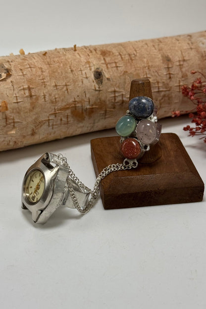Tick Tock Double Ring - 8 - ivyandlavyboutique ivyandlavyboutique