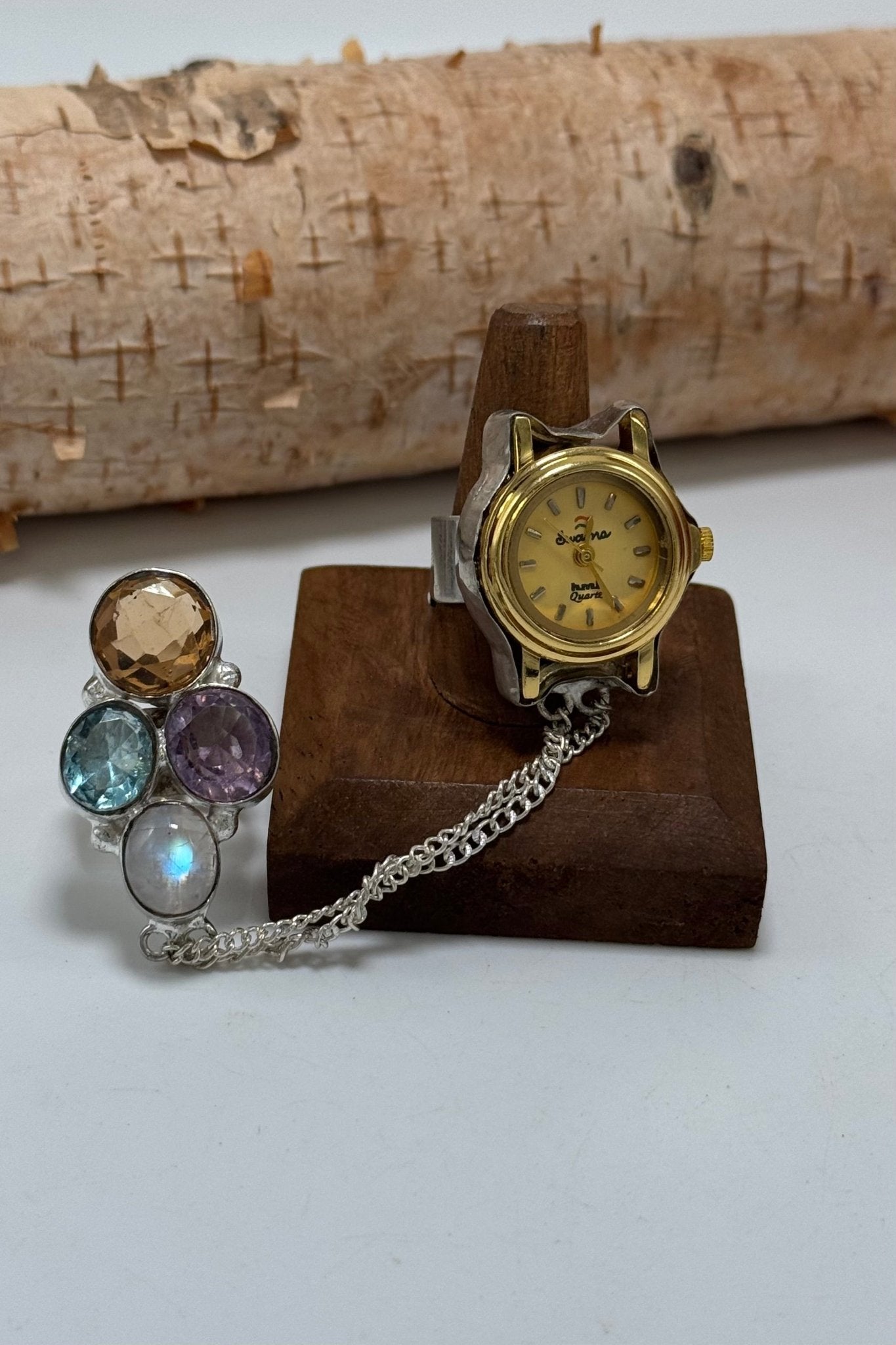 Tick Tock Double Ring - Style 17 - ivyandlavyboutique ivyandlavyboutique