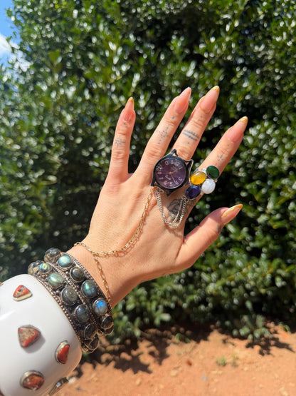 Tick Tock Double Ring - Style 19 - ivyandlavyboutique ivyandlavyboutique