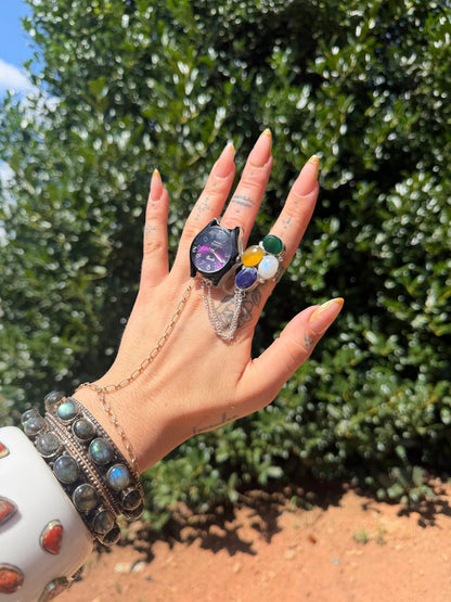 Tick Tock Double Ring - Style 19 - ivyandlavyboutique ivyandlavyboutique
