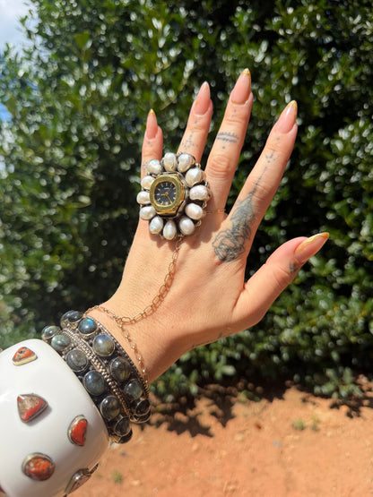 Tick Tock Gemstone Ring - Style 2 - ivyandlavyboutique ivyandlavyboutique