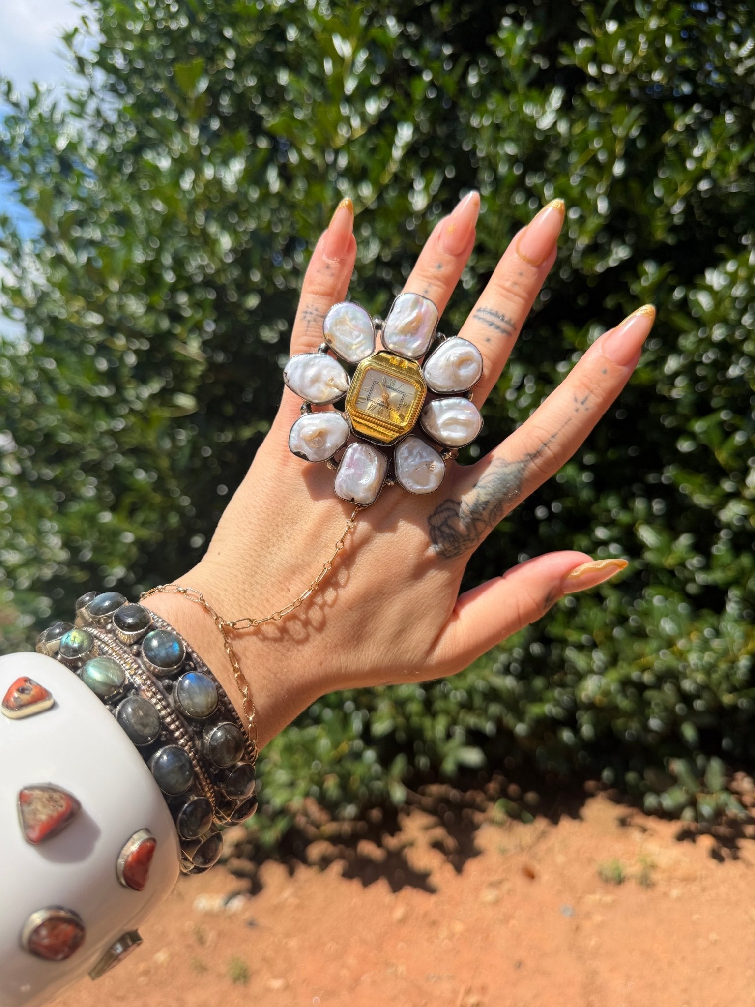 Tick Tock Gemstone Ring - Style 4 - ivyandlavyboutique ivyandlavyboutique