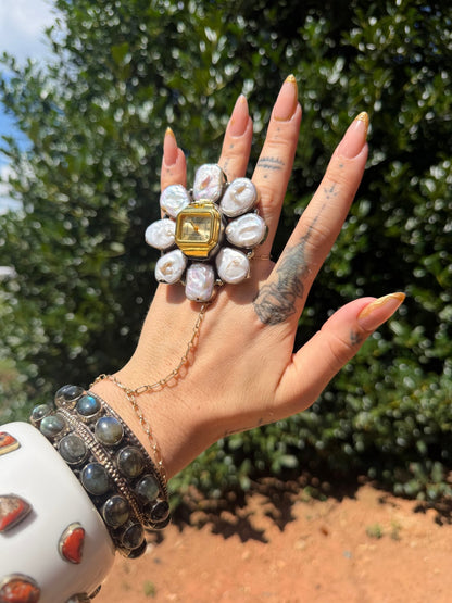 Tick Tock Gemstone Ring - Style 4 - ivyandlavyboutique ivyandlavyboutique
