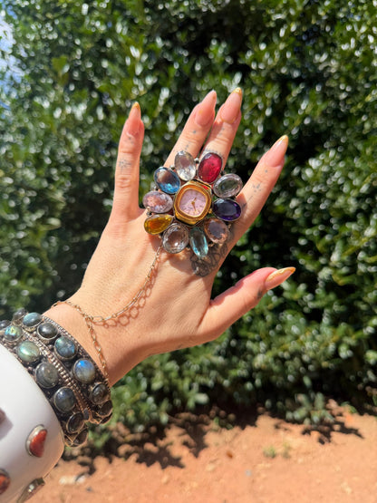 Tick Tock Gemstone Ring - Style 9 - ivyandlavyboutique ivyandlavyboutique