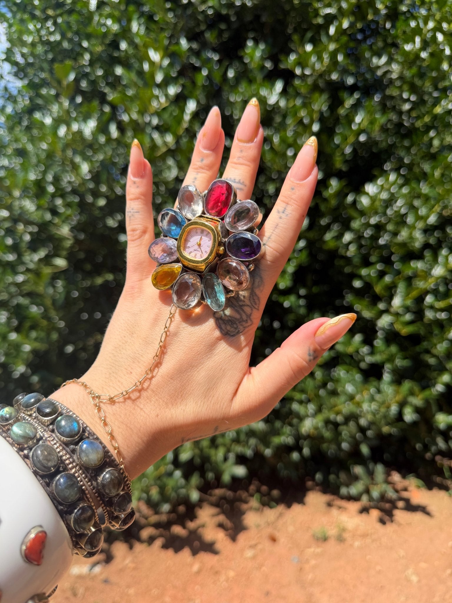 Tick Tock Gemstone Ring - Style 9 - ivyandlavyboutique ivyandlavyboutique