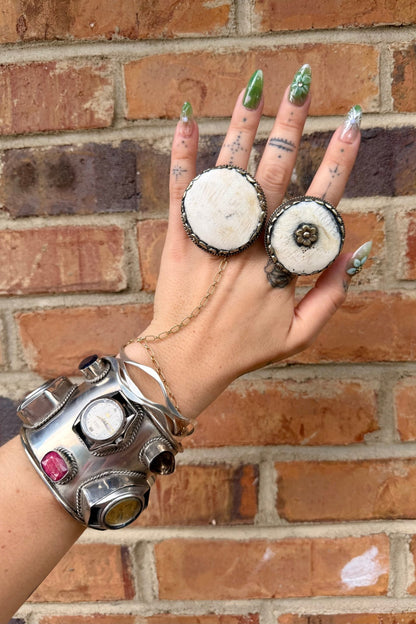 Tick Tock Time 8 Piece Watch Cuff - ivyandlavyboutique ivyandlavyboutique