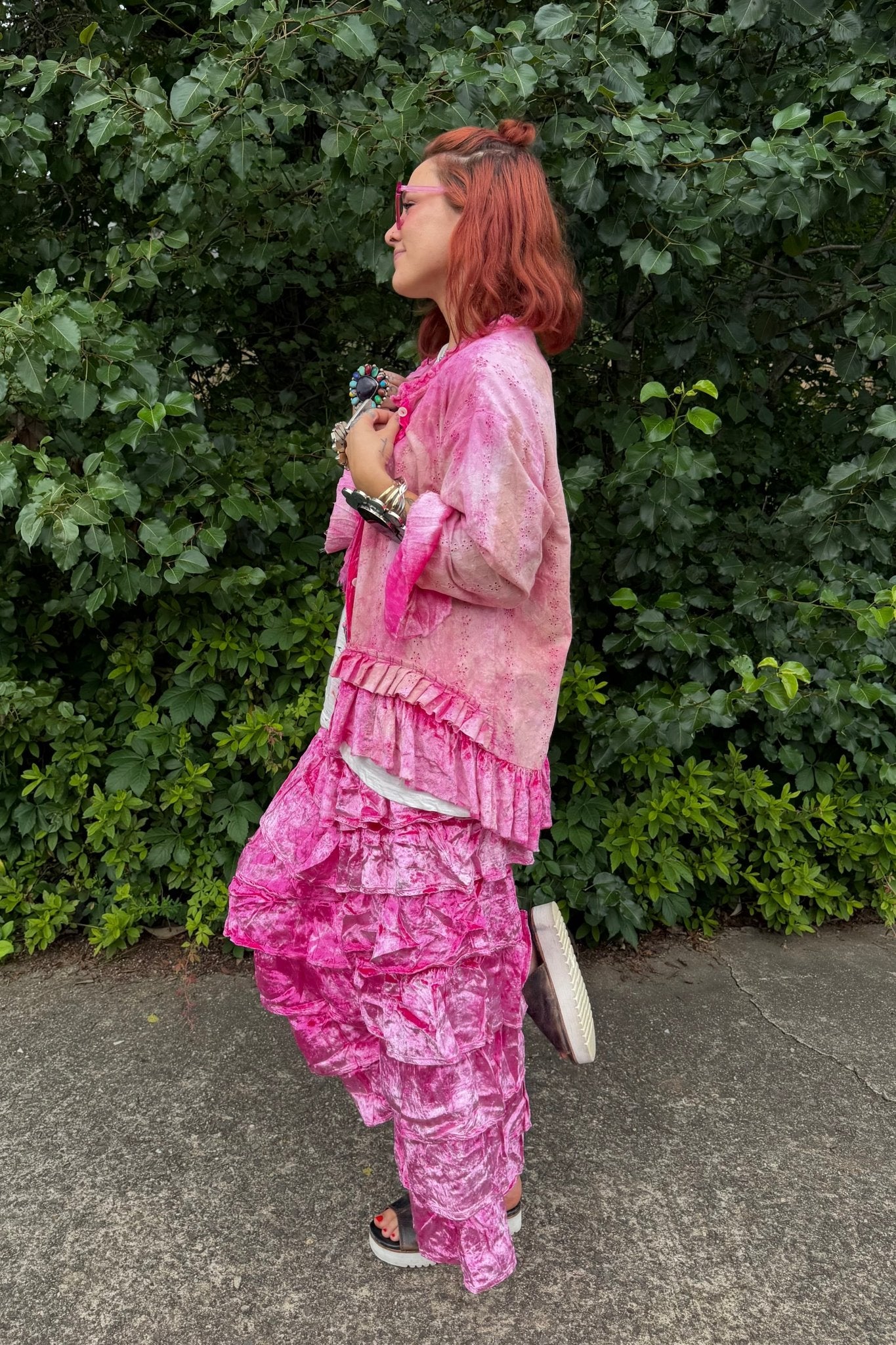 Tickled Pink Button Down - ivyandlavyboutique A Rare Bird Shop