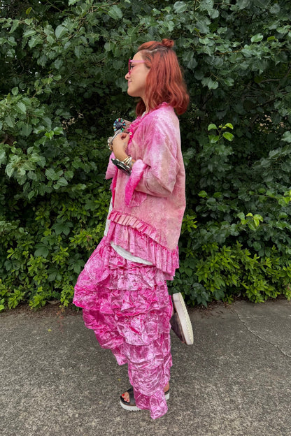 Tickled Pink Button Down - ivyandlavyboutique A Rare Bird Shop