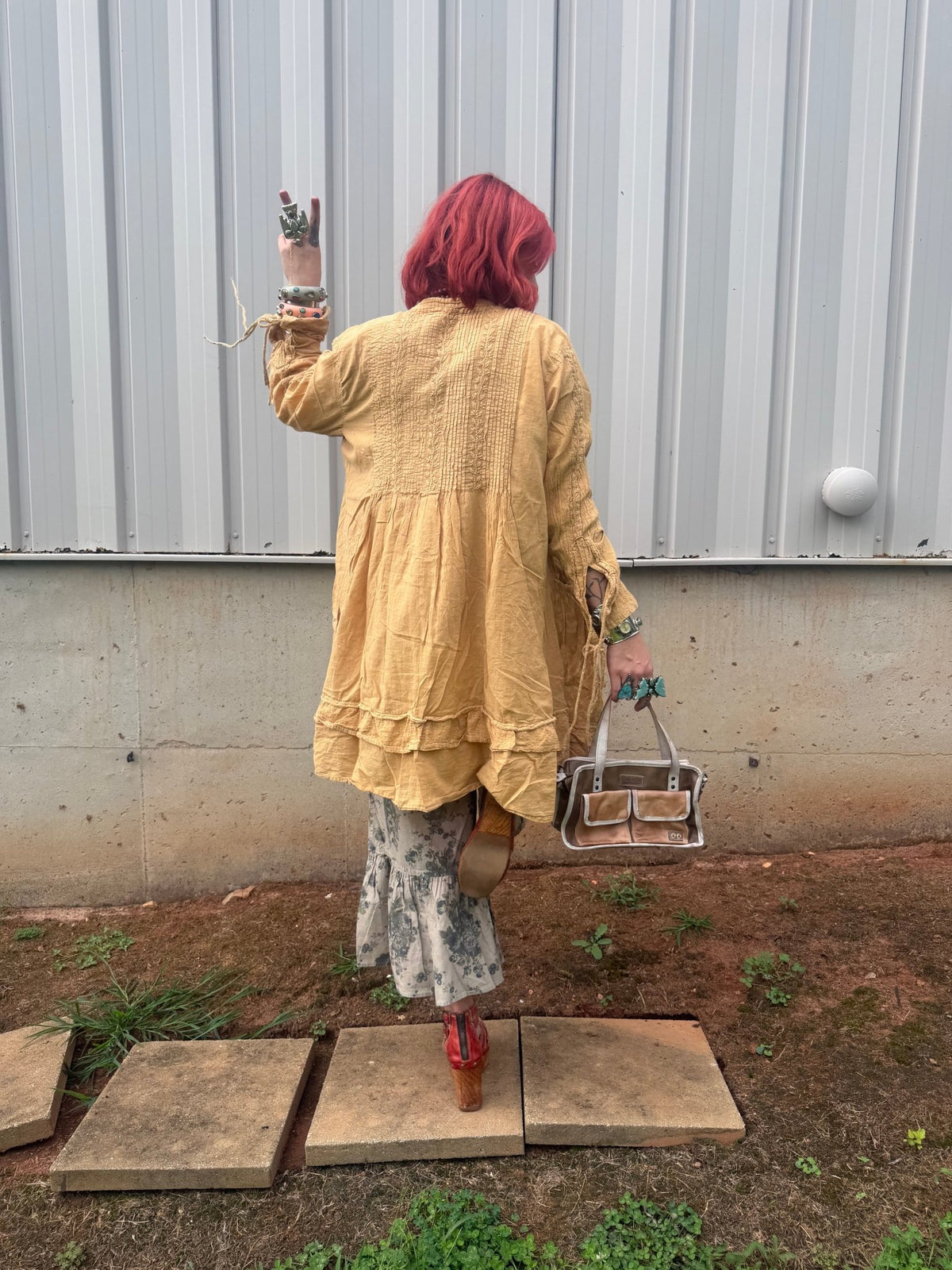 Tie One On Mustard Top - ivyandlavyboutique A Rare Bird Shop
