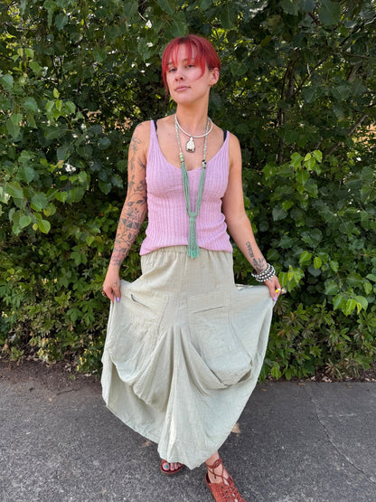 Tiffany Cotton Harem Style Skirt - ivyandlavyboutique Karma Highway