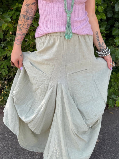 Tiffany Cotton Harem Style Skirt - ivyandlavyboutique Karma Highway