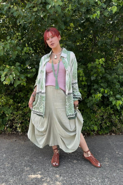 Tiffany Cotton Harem Style Skirt - ivyandlavyboutique Karma Highway