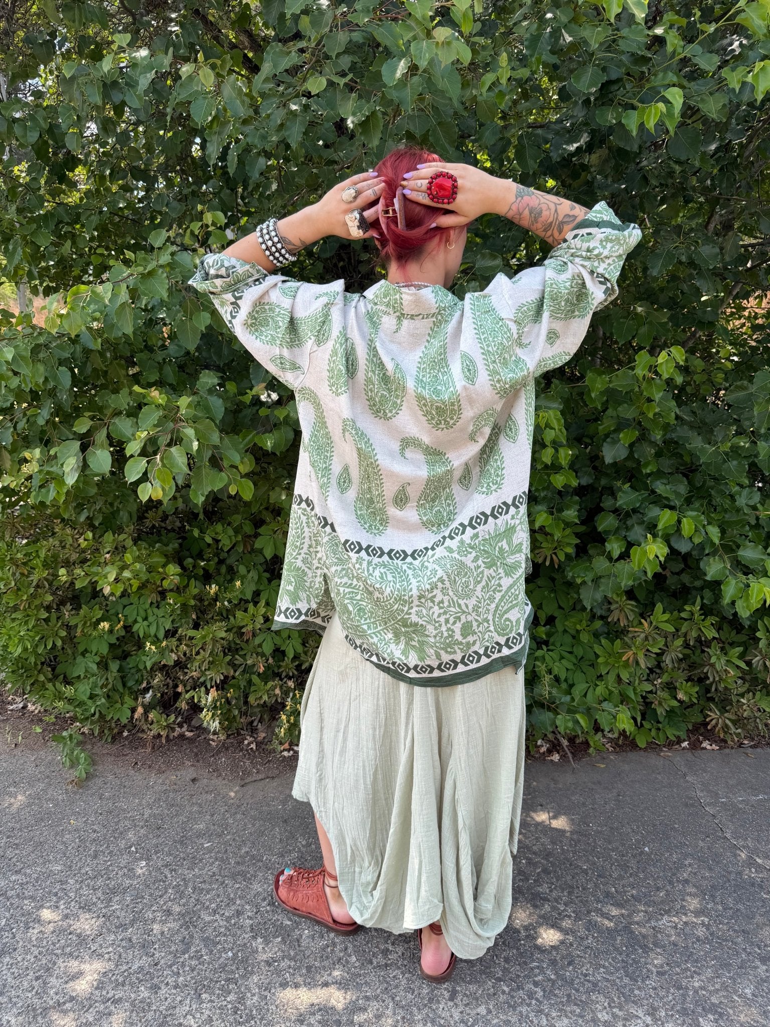 Tiffany Cotton Harem Style Skirt - ivyandlavyboutique Karma Highway