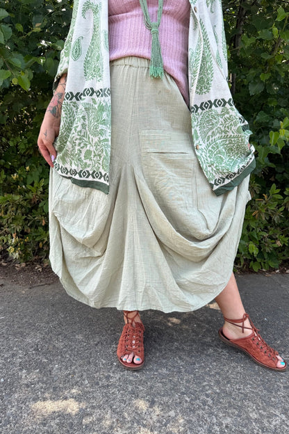 Tiffany Cotton Harem Style Skirt - ivyandlavyboutique Karma Highway