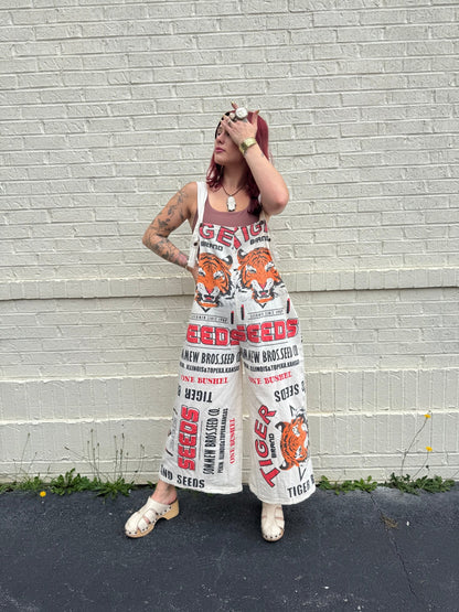 Tiger Jumpsuit Flour Sack - ivyandlavyboutique Kathmandu Imports