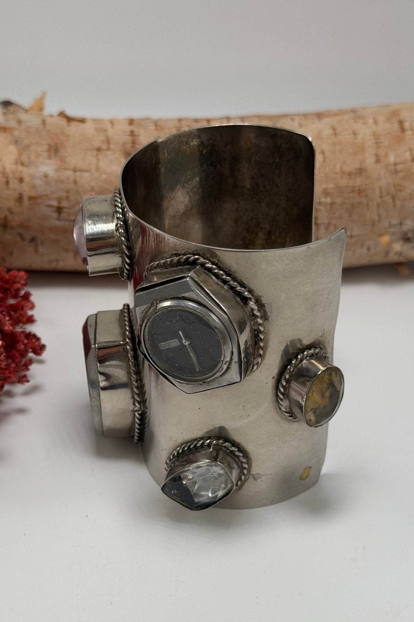 Time is Ticking 8 Piece Watch Cuff - ivyandlavyboutique ivyandlavyboutique