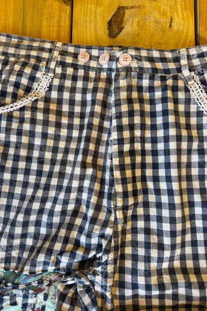 Traveling On Pants in Black Gingham - ivyandlavyboutique Jaded Gypsy