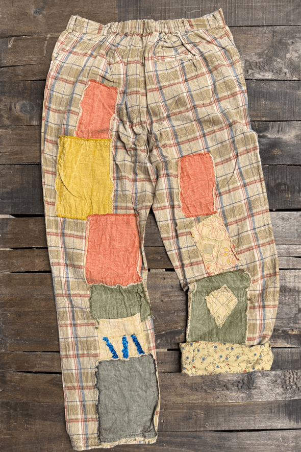 Traveling On Pants in Patched Together - ivyandlavyboutique Jaded Gypsy
