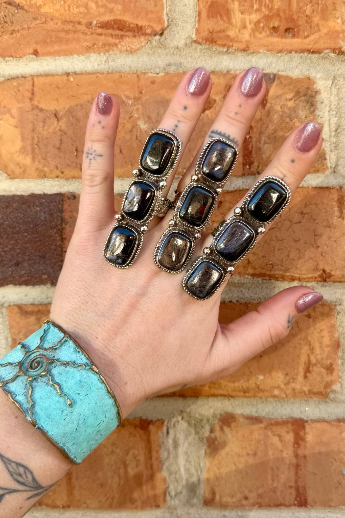 Triple Black Long Ring - ivyandlavyboutique ivyandlavyboutique