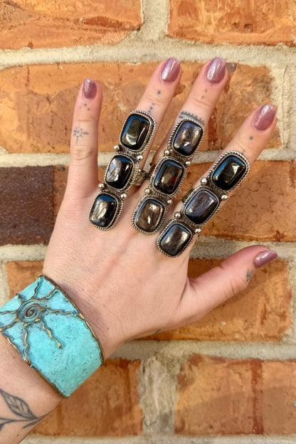 Triple Black Long Ring - ivyandlavyboutique ivyandlavyboutique