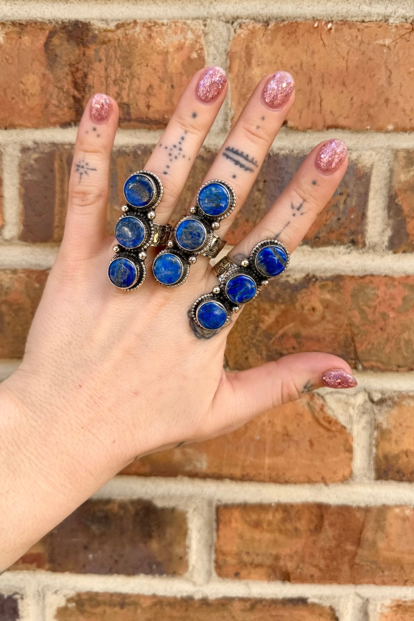 Triple Stack Lapis Ring - ivyandlavyboutique ivyandlavyboutique