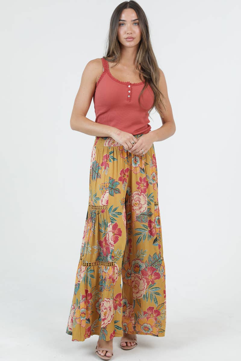 Tropical Bliss Wide Leg Pants - ivyandlavyboutique ANGIE