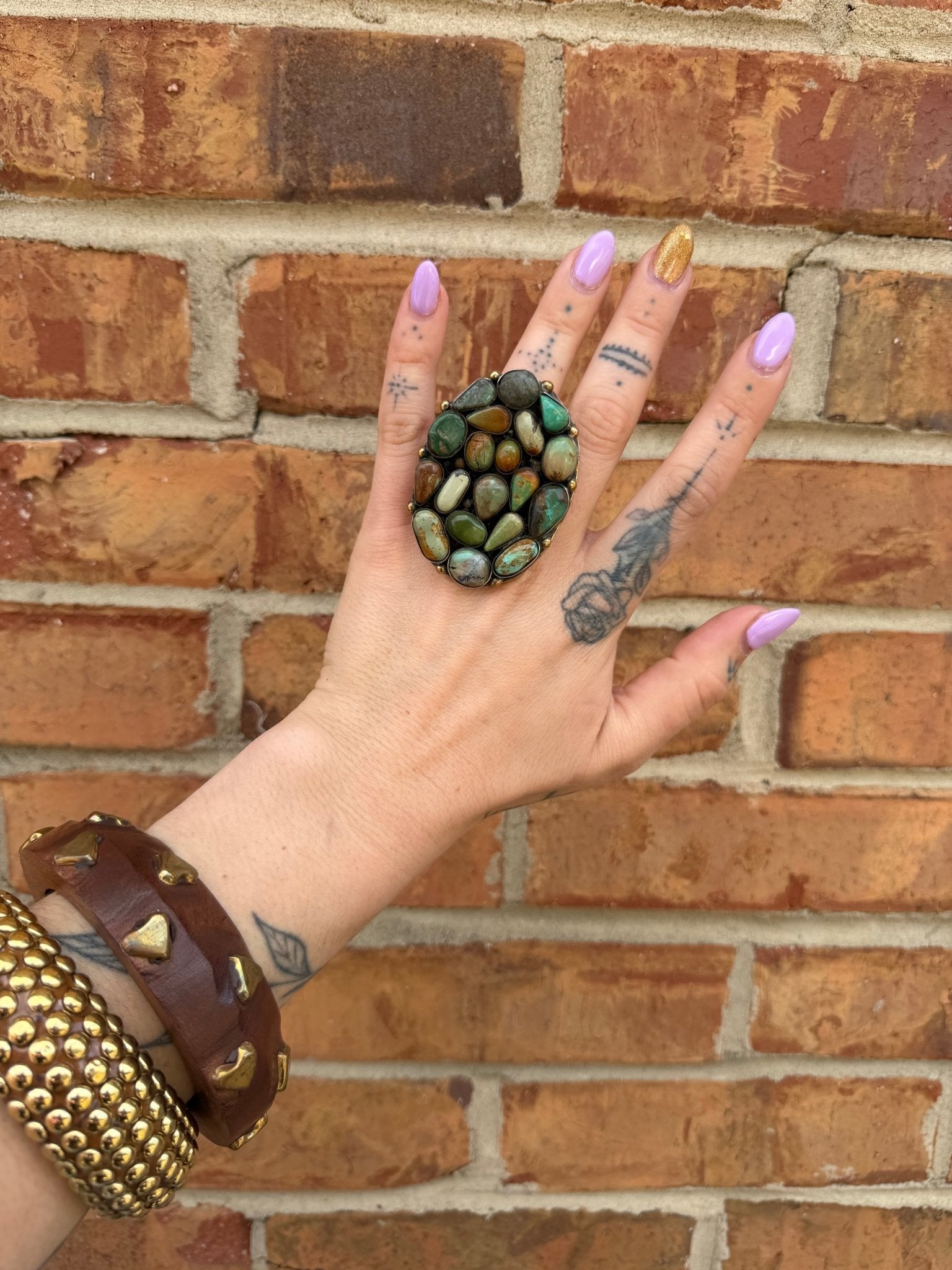 Turquoise Bird Nest Ring - Size 8.5 - ivyandlavyboutique ivyandlavyboutique