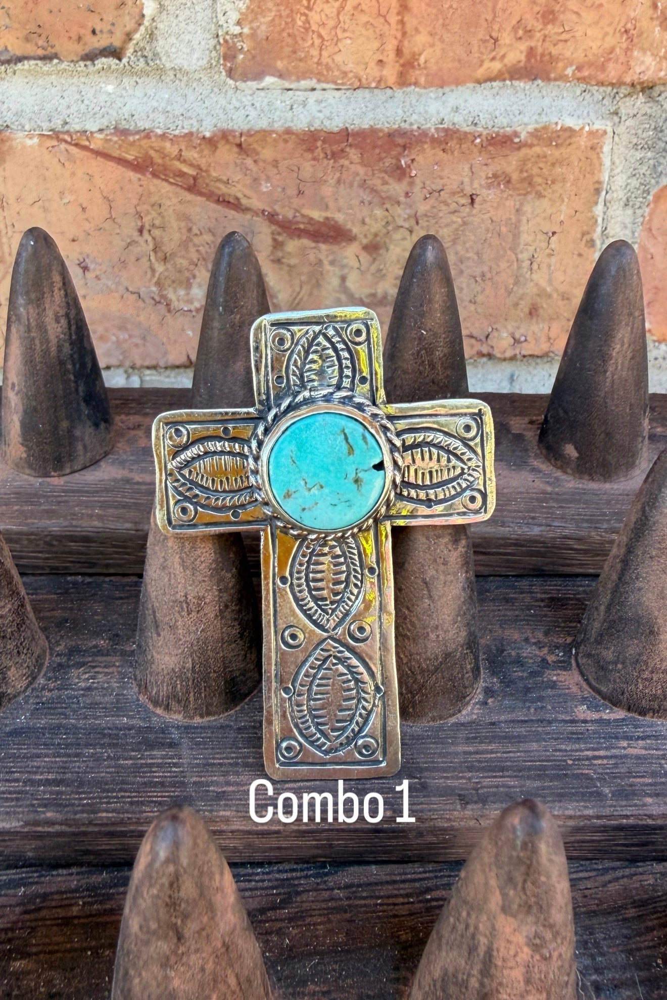 Turquoise Cross Ring - ivyandlavyboutique ivyandlavyboutique