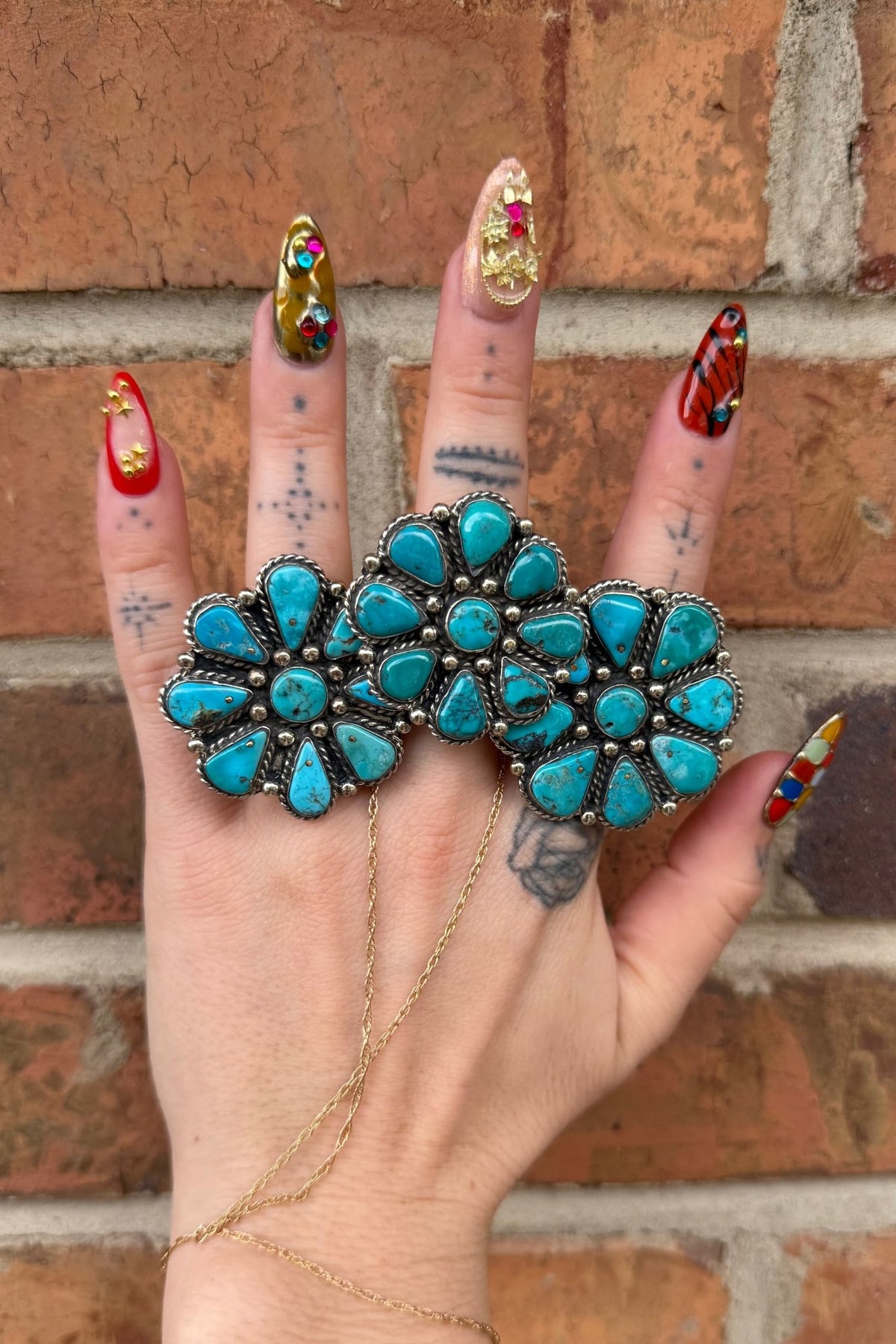 Turquoise Flower Ring - Boho Wanderlust Boutique Boho Wanderlust Boutique