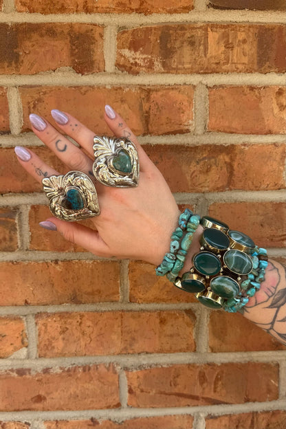 Turquoise Hearts for You Ring - ivyandlavyboutique ivyandlavyboutique