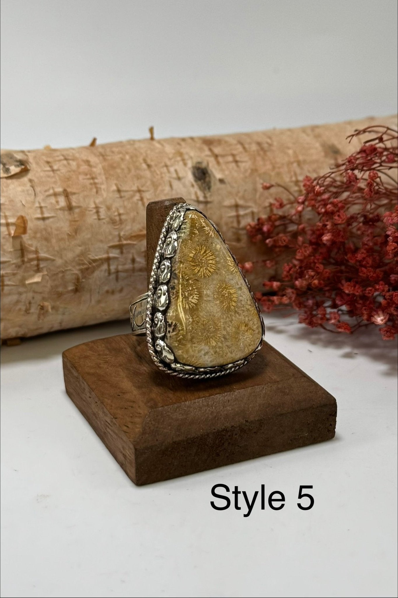 Unique Fossil Rings - ivyandlavyboutique ivyandlavyboutique