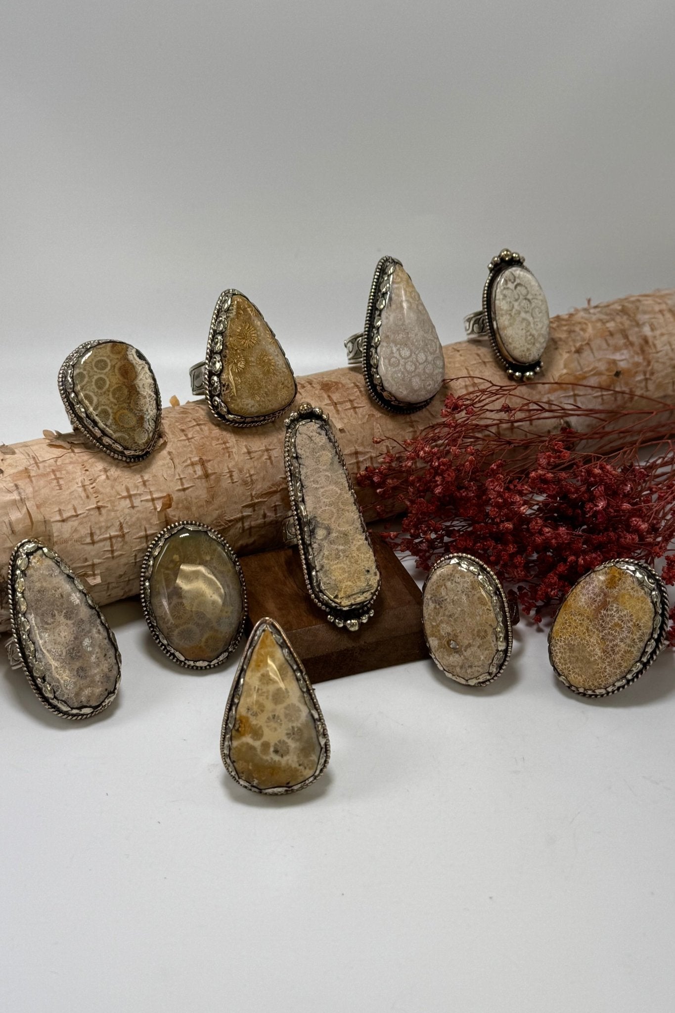 Unique Fossil Rings - ivyandlavyboutique ivyandlavyboutique