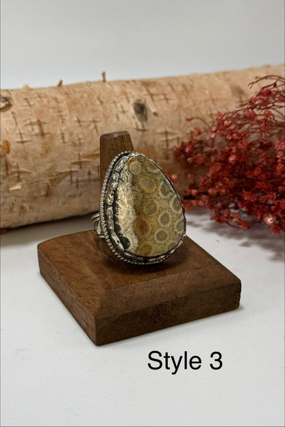 Unique Fossil Rings - ivyandlavyboutique ivyandlavyboutique
