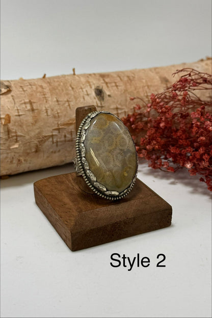 Unique Fossil Rings - ivyandlavyboutique ivyandlavyboutique