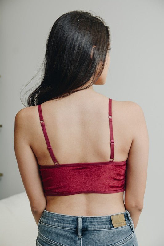 Velvet and Lace Half Cami - ivyandlavyboutique Leto Accessories