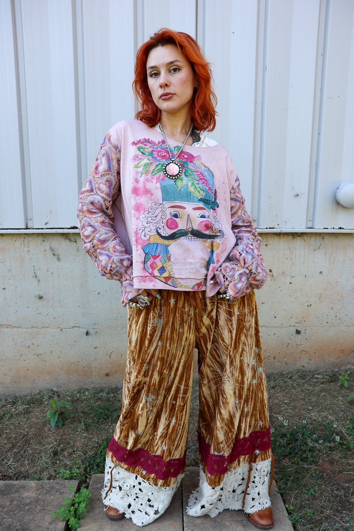 Velvet Gold Pantaloons - ivyandlavyboutique A Rare Bird Shop