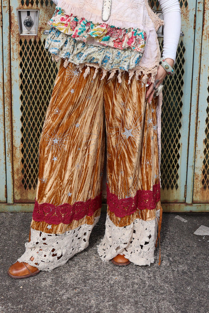 Velvet Gold Pantaloons - ivyandlavyboutique A Rare Bird Shop