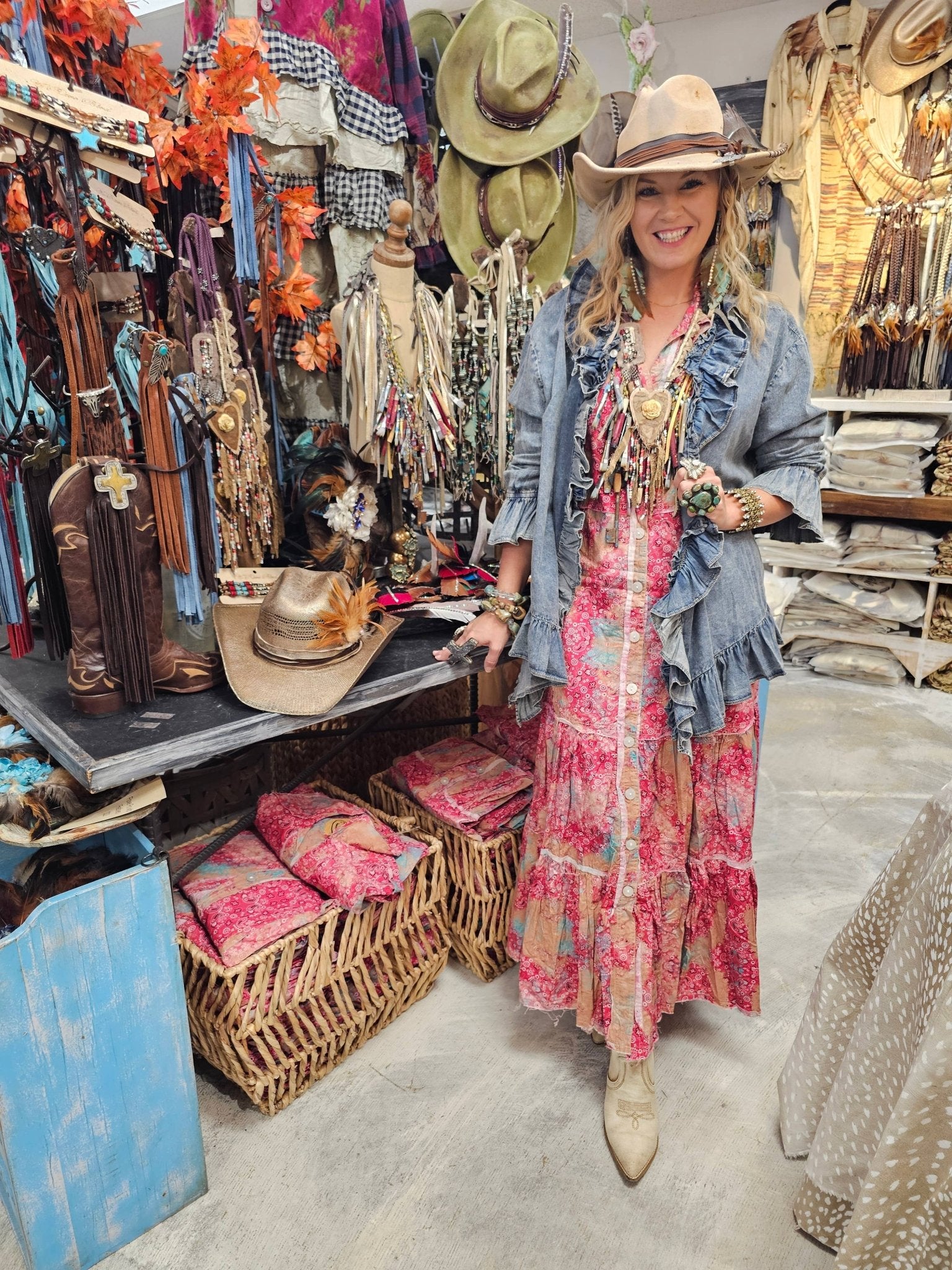 Vintage Distressed Bandana Dress - ivyandlavyboutique A Rare Bird Shop