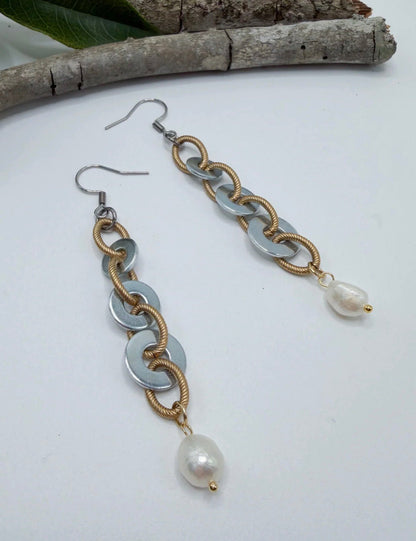 Vintage Mixed Metal Washer Earrings - ivyandlavyboutique ivyandlavyboutique