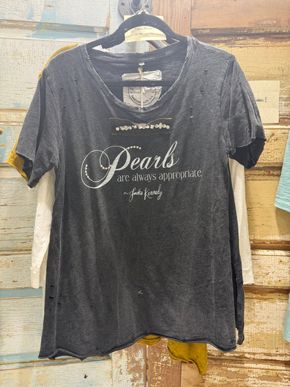 Vintage Rhinestone Tee Rare Bird - ivyandlavyboutique A Rare Bird Shop