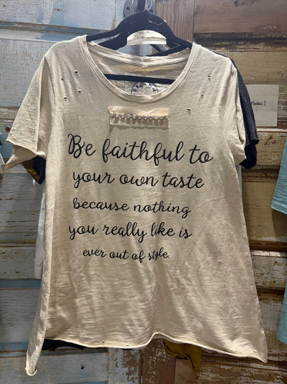 Vintage Rhinestone Tee Rare Bird - ivyandlavyboutique A Rare Bird Shop