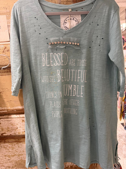 Vintage Rhinestone Tee Rare Bird - ivyandlavyboutique A Rare Bird Shop