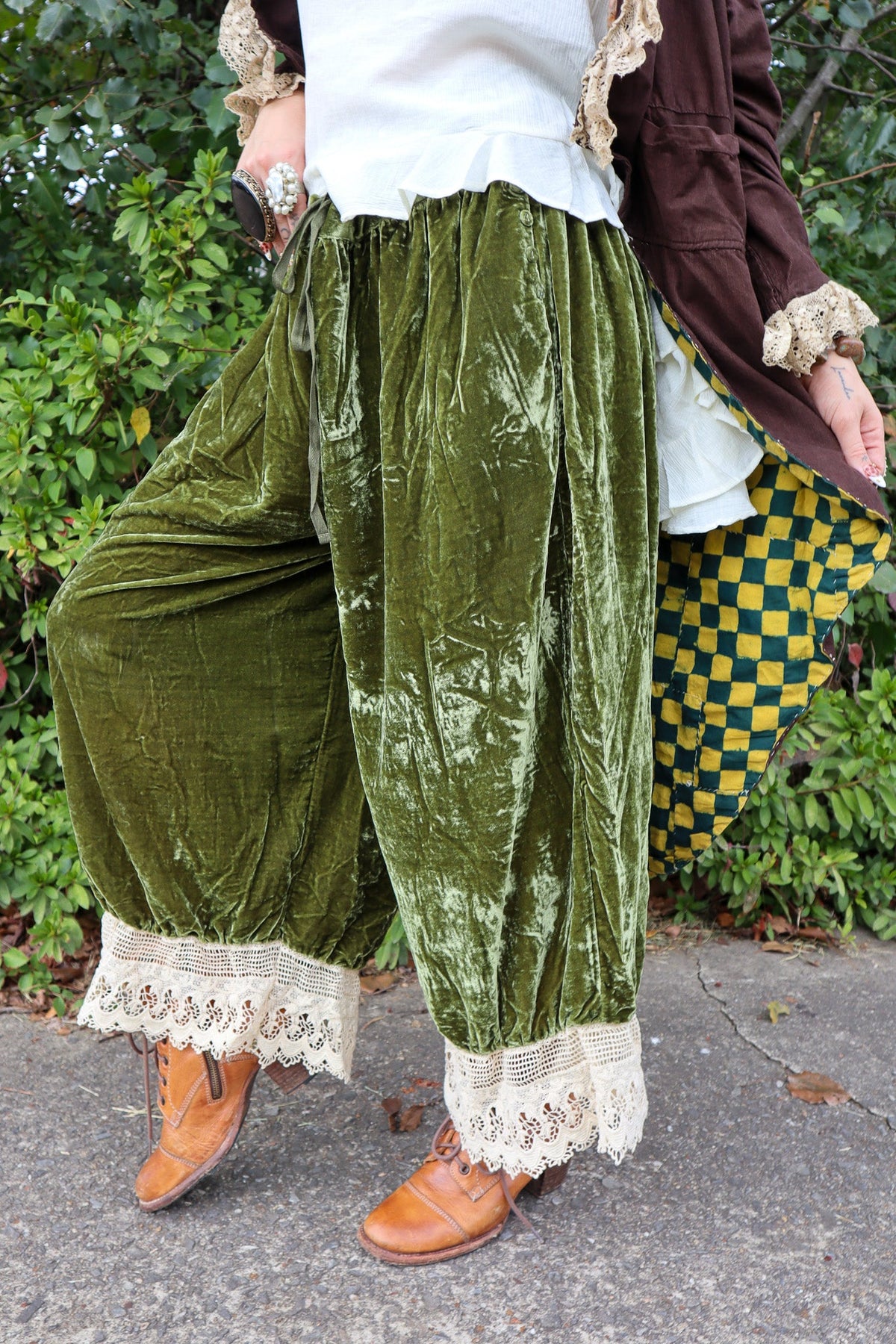 Vintage Romance Bloomers in Olive - ivyandlavyboutique Jaded Gypsy