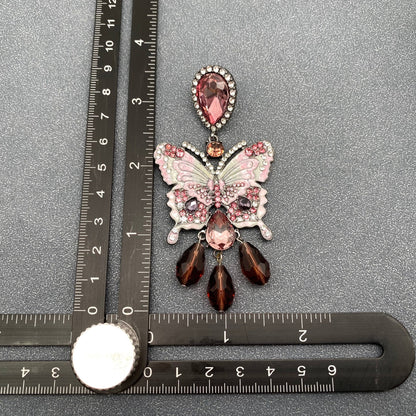Vintage Sparkling Elegant Rhinestone Butterfly Charm Earring - ivyandlavyboutique Mio Queena
